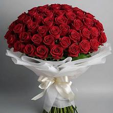 Букет 101 Красная роза Блэк Мэджик в Сосново-Озерском