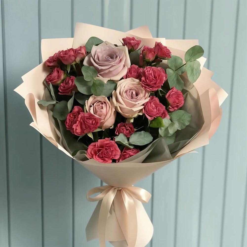 Букет цветов из: Гвоздики и Розы в Сосново-Озерском