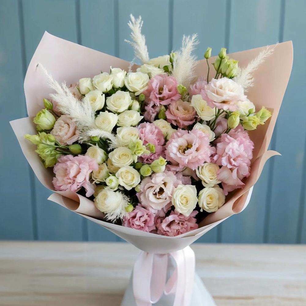 Букет цветов из: Альстромерии и Розы в Сосново-Озерском