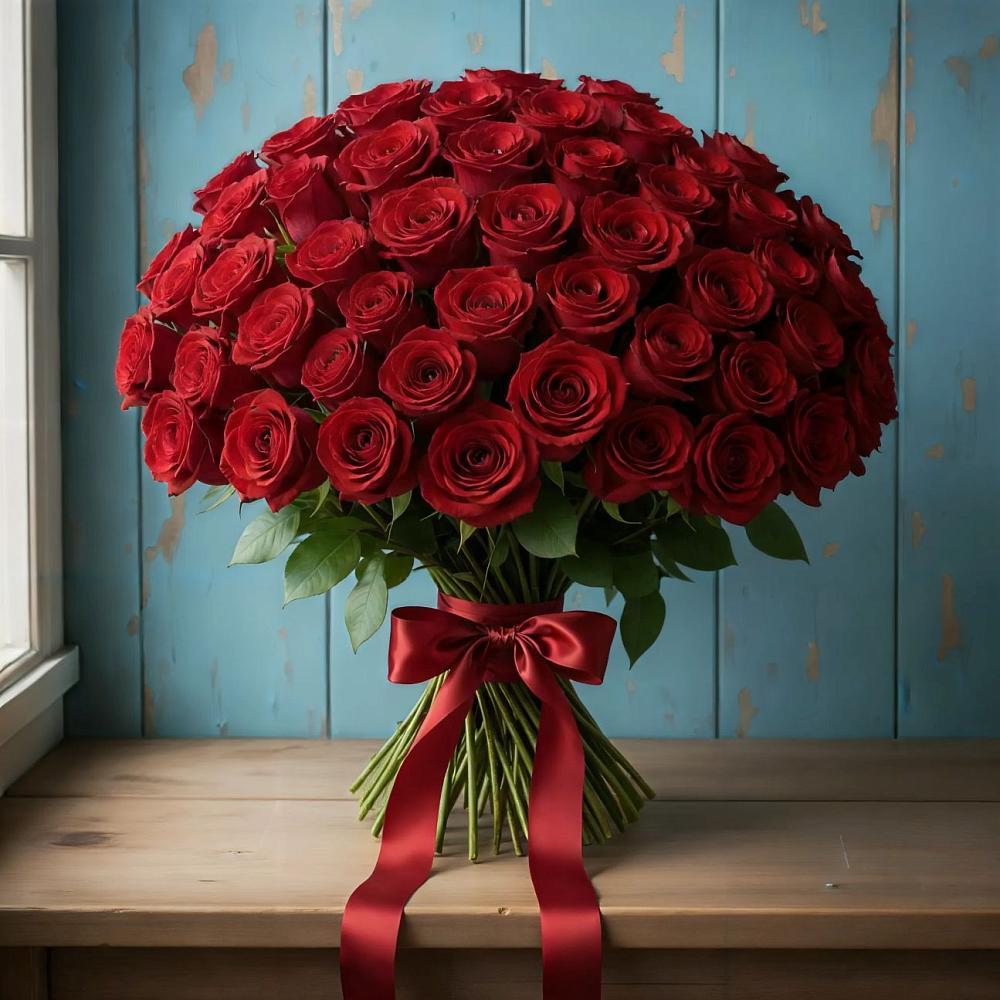 Букет Красные розы Блэк Меджик в Сосново-Озерском