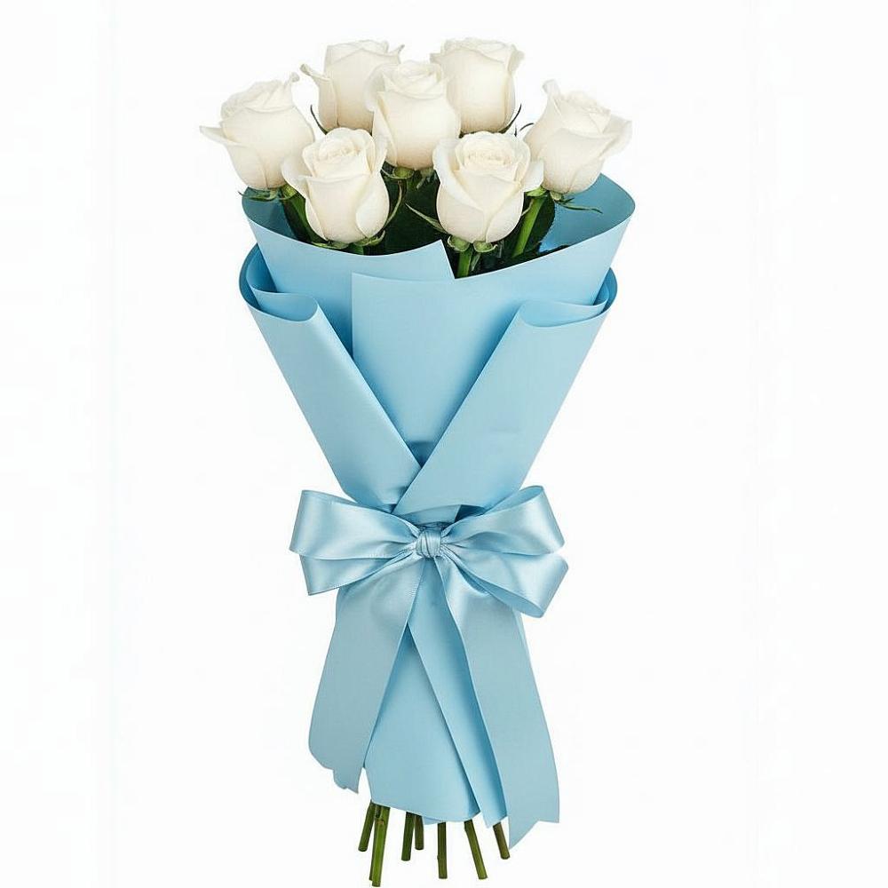 Букет 7 белых роз Проуд в Сосново-Озерском
