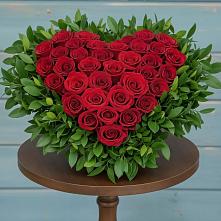 Цветочная композиция из Розы в виде сердца в Сосново-Озерском