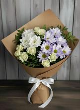 Букет цветов из:  Хризантемы и Розы в Сосново-Озерском