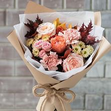 Букет цветов из:  Гвоздики, Хризантемы и Розы в Сосново-Озерском