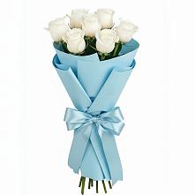 Букет 7 белых роз Проуд в Сосново-Озерском