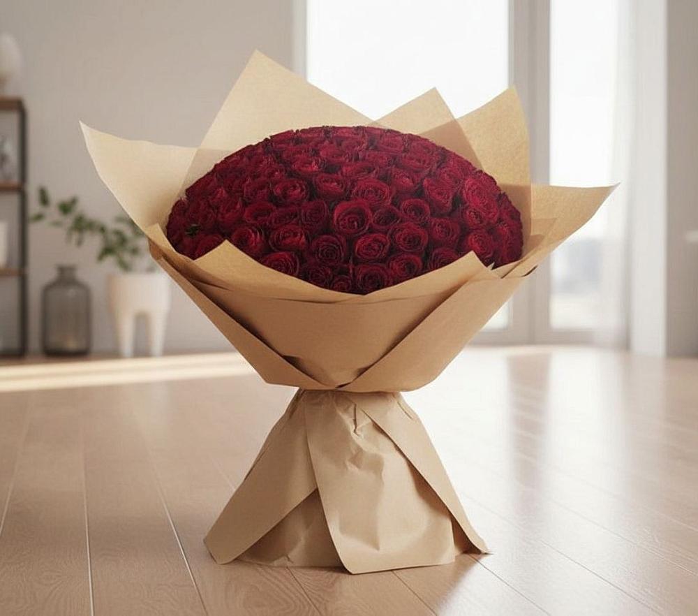Букет 101 Красная роза в Сосново-Озерском