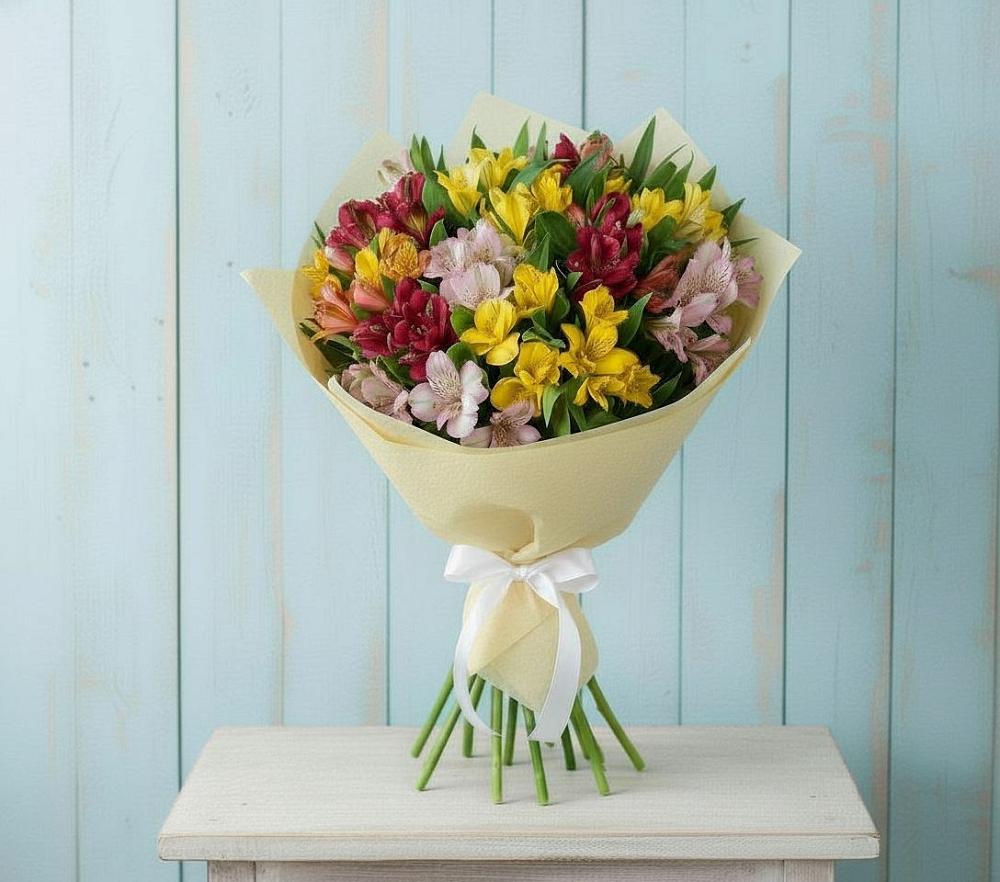 Букет цветов из: Альстромерии в Сосново-Озерском