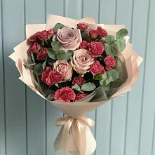 Букет цветов из:  Гвоздики и Розы в Сосново-Озерском