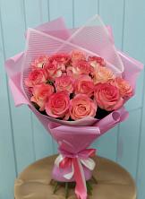 Букет 15 Розовых роз Равель в Сосново-Озерском